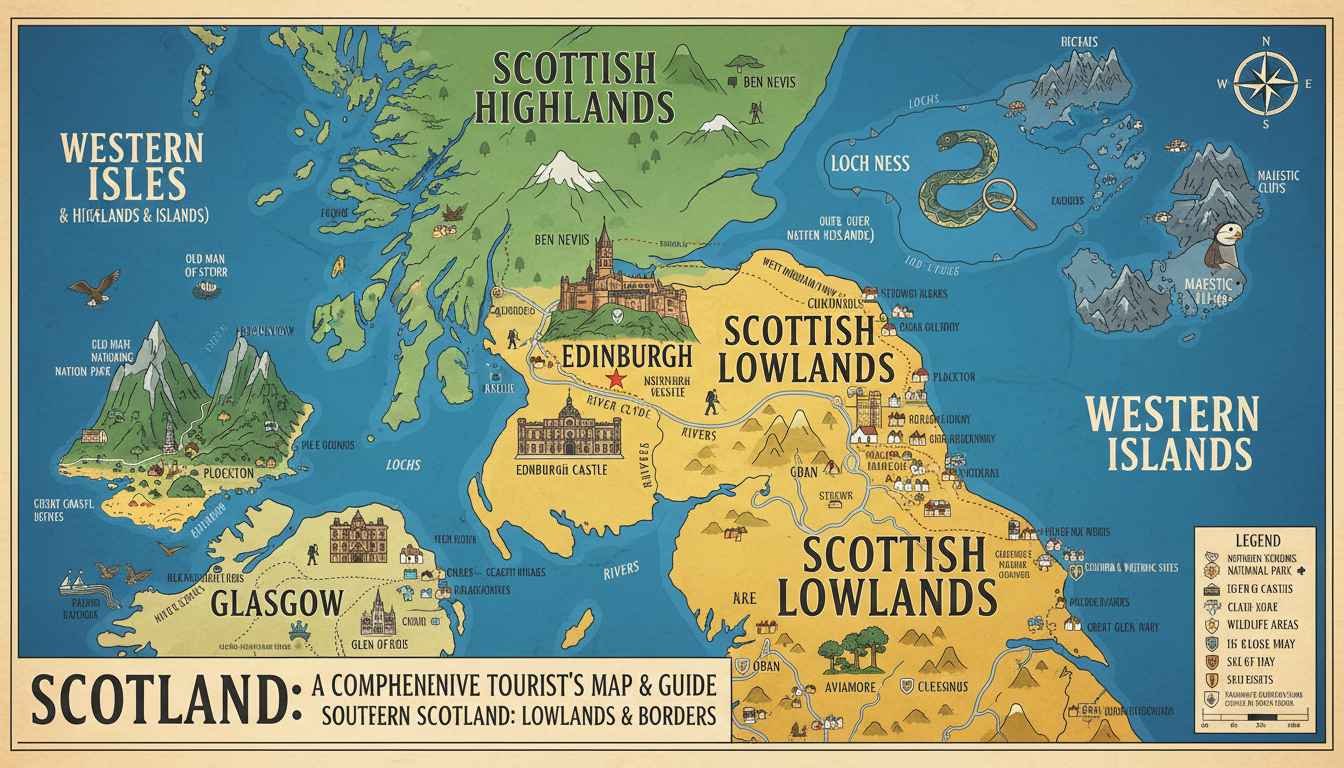 map of places to visit in scotland