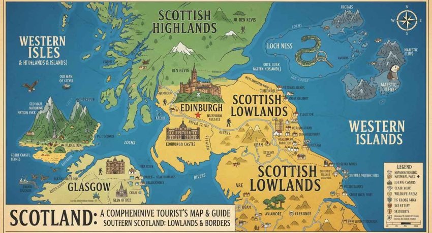 map of places to visit in scotland